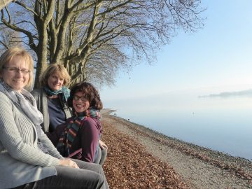 Ines Wittig, Sabrina Schulz und Astrid Hölzer vom RiverLinks Team der DUH am Bodensee