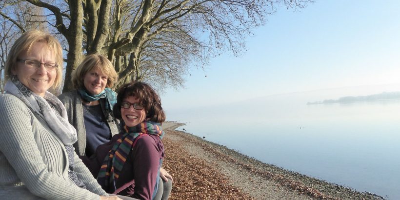 Ines Wittig, Sabrina Schulz und Astrid Hölzer vom RiverLinks Team der DUH am Bodensee